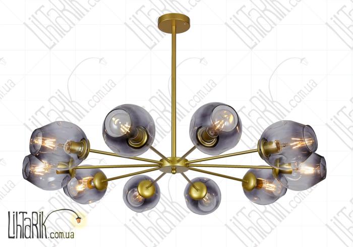 Levistella потолочна люстра 7526039-10 GD BK (7526039-8 GD+BK)