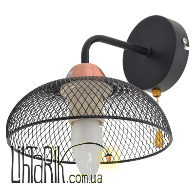 BL-592W/1 E27 BK/Cop бра (Brille 29-146)