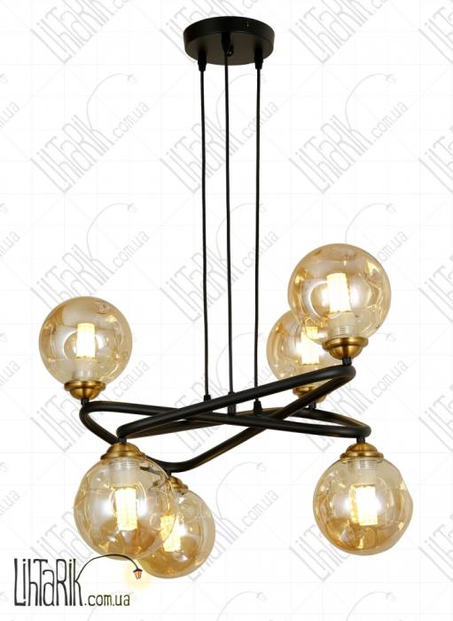 Levistella подвесной светильник 761ZDH06-6 BK BR (761ZDH06-6 BK+BR)