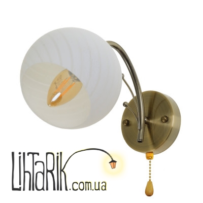 LK-655W/1 E14 AB бра (Brille 29-117)