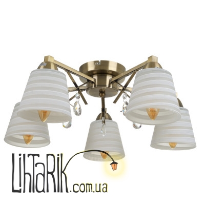 LK-673S/5 E27 AB люстра (Brille 23-821)