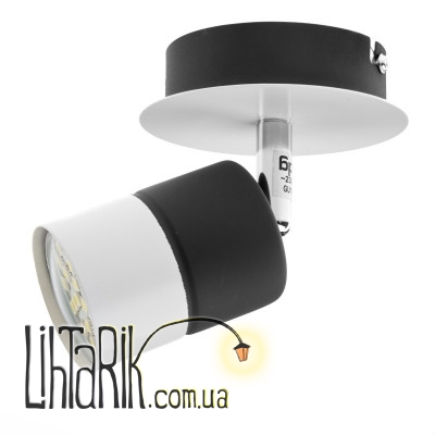 HTL-183/1 GU10 BK+WH светильник спот (Brille 26-719)