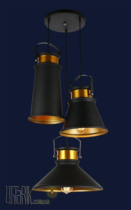 Потолочный подвесной светильник Levistella 7546600-3 BK GD (7546600-3 BK+GD)