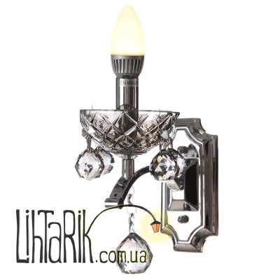 BCL-381W/1 E14 Бра хрустальное свеча (Brille L115-029)