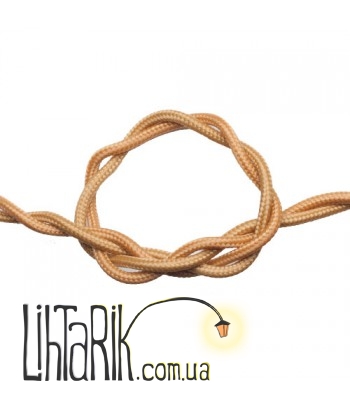 Levistella Витой провод в тканевой оплетке золотой