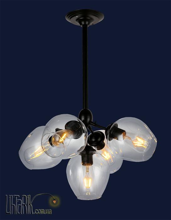 Levistella Подвесная люстра 756LPR660005-5 BK CL (756LPR660005-5 BK+CL)