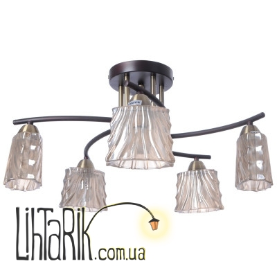 BR-593S/5 E14 BZ+W Люстра потолочная (Brille L66-060)