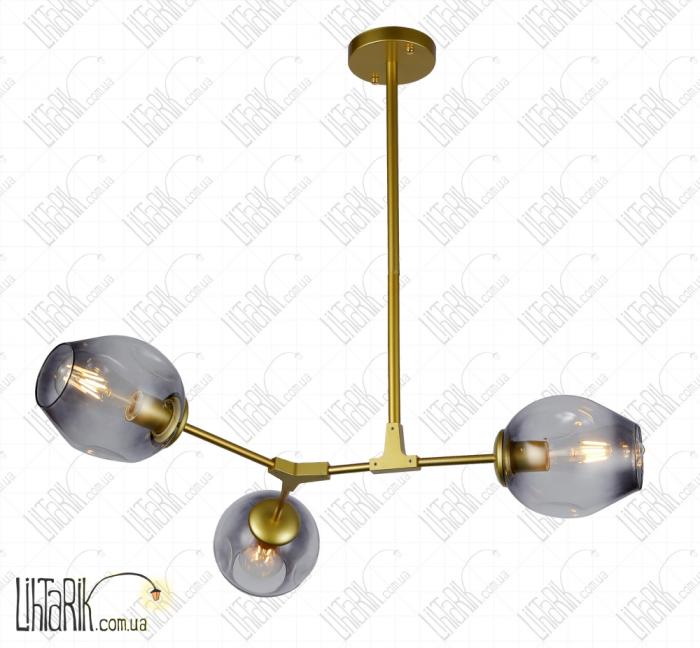 Levistella потолочная подвесная люстра 752L7731-3 GD BK (752L7731-3 GD+BK)