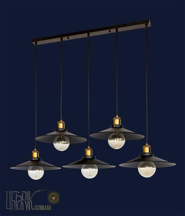 Лофт-подвес на пять плафонов 752PB9-5 BK(700)