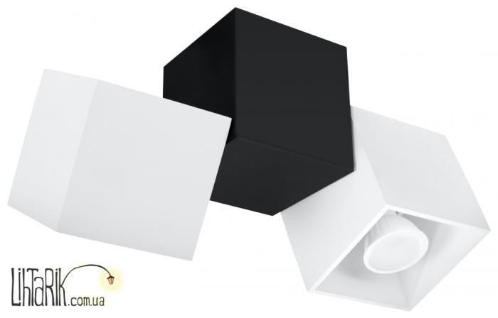 SOLLUX LIGHTING Светильник припотолочный OPTIK BIANCO 3 Biay/Czarny SL.0476