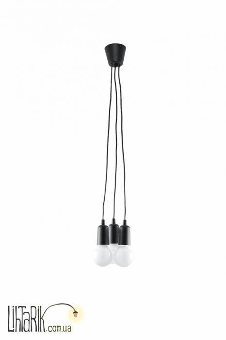 SOLLUX LIGHTING Светильник подвесной DIEGO 3 czarna SL.0573