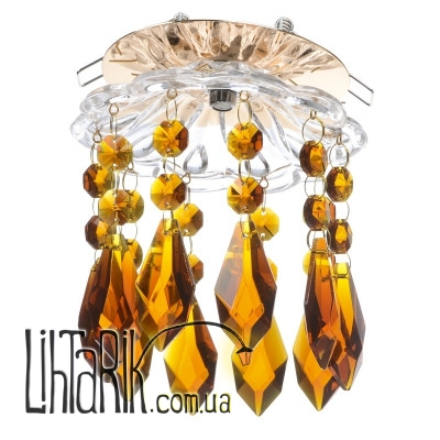 HDL-G124 GOLD+BROWN светильник точечный декоративный (Brille 162275)