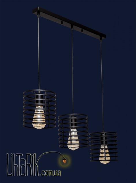 Levistella Потолочный подвесной светильник 707P9150F-3 BK (500)