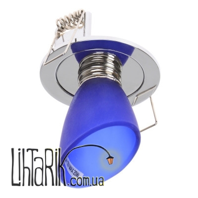 HDL-G94 CHR/BLUE светильник точечный декоративный (Brille 163429)