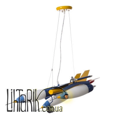 "KL-435S/3 E27+2 E14+LED BL Люстра для детской ""Самолет""" (Brille 22-639)