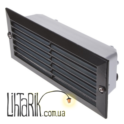 AL-01G Black светильник уличный встраиваемый (Brille 144008)