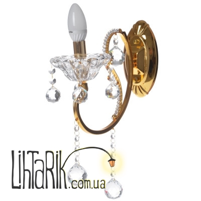 BCL-659W/1 E14 G Бра хрустальное свеча (Brille 26-610)