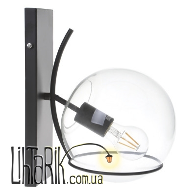 BL-403W/1 E27 BK Бра Лофт (Brille 26-440)