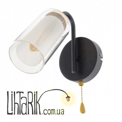 LK-672W/1 E14 BK/G бра (Brille 29-142)