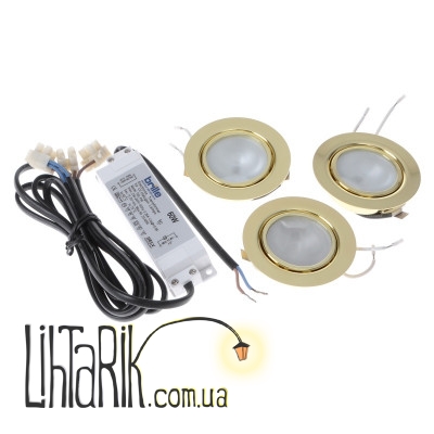 SET 11/HDL-J06 PB 3x20W W/T комплект точечных светильников (Brille 163452)