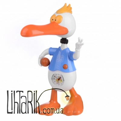 TP-010 BL Настольная лампа с часами для детской (Brille 25-013)