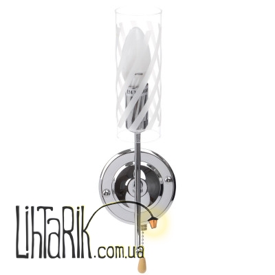 LK-90W/1 E14 CH Бра с выключателем (Brille L66-028)