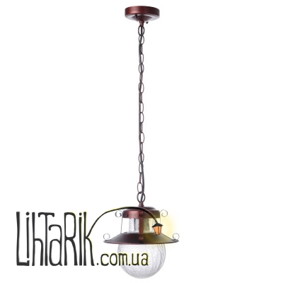 GL-105 C BK/RED Светильник уличный подвесной (Brille 34-080)