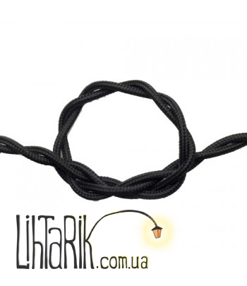 Levistella Витой провод в тканевой оплетке черный