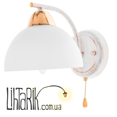 LK-636W/1 E14 WH+FG бра (Brille 26-985)