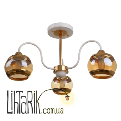 LK-661S/3 E27 WH+FG люстра (Brille 23-770)