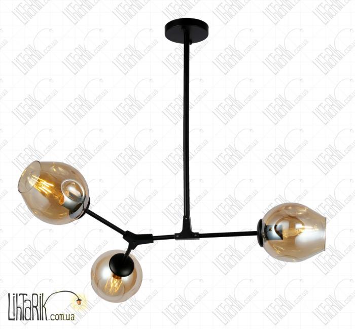 Levistella потолочная подвесная люстра 752L7731-3 BK BR (752L7731-3 BK+BR)
