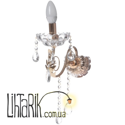 BCL-658W/1 E14 FGD Бра хрустальное свеча (Brille 26-609)