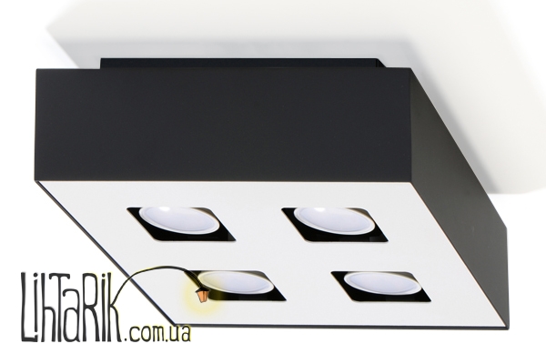 SOLLUX LIGHTING Светильник припотолочный MONO 4 Czarny SL.0073
