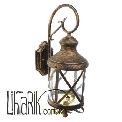 GL-102 AM BK/G Светильник уличный настенный (Brille 34-063)