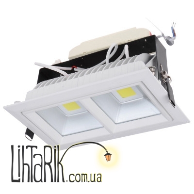 LED-233/2x20W CW Потолочный встроенный светильник led (Brille 32-241)