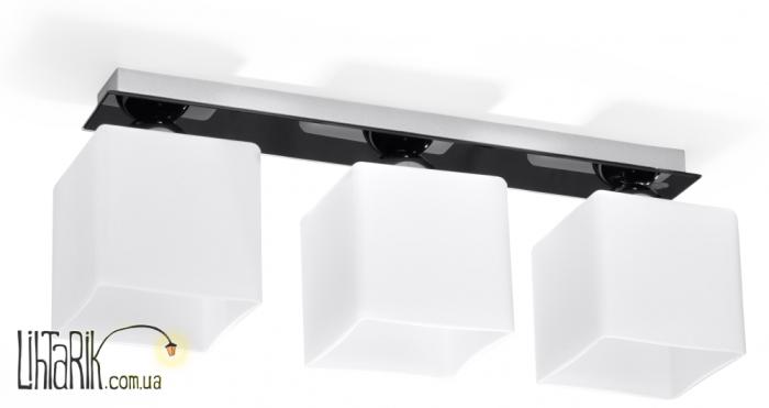 SOLLUX LIGHTING Светильник припотолочный PIAZZA 3 Czarny SL.0223