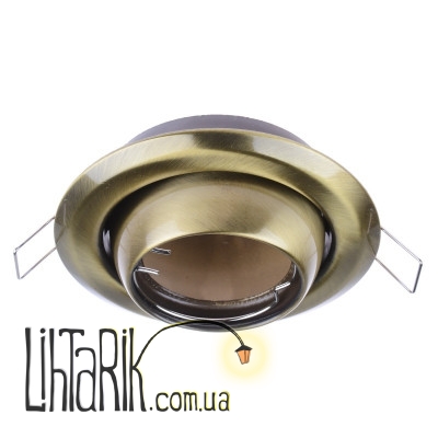 HDL-E12 AB (97) светильник точечный (Brille 163142)