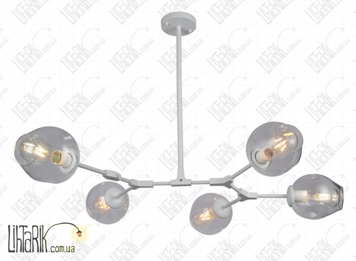 Levistella потолочная подвесная люстра 752L7731-5 WH CL (752L7731-5 WH+CL)