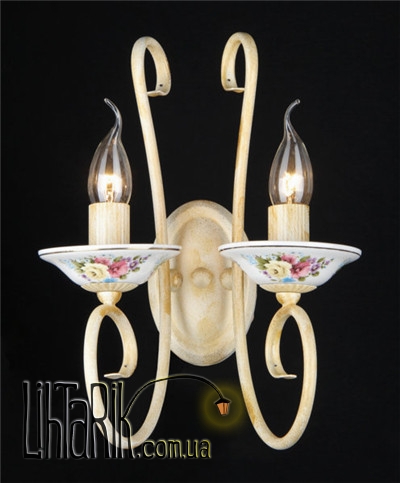 Bulgarini Бра классика со свечами VB50878-2-W Beige-Gold