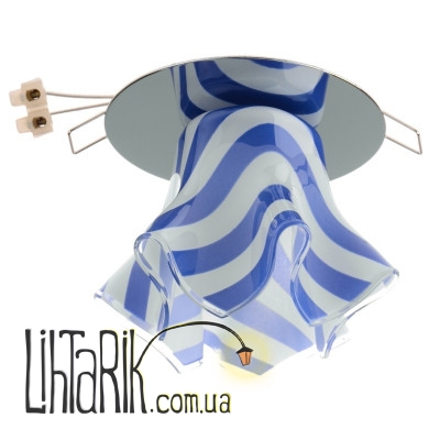 HDL- G 19 Zebra/Blue светильник точечный декоративный (Brille 162308)