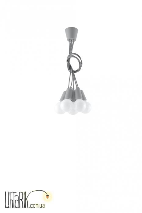 SOLLUX LIGHTING Светильник подвесной DIEGO 5 szara SL.0577