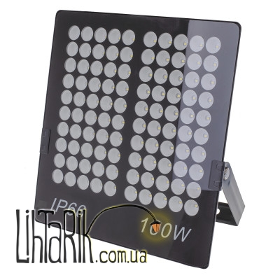 HL-53/100W SMD CW IP65 прожектор led черный (Brille 32-568)