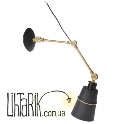 BL-392W/1 E27 BK Бра Лофт (Brille 26-436)