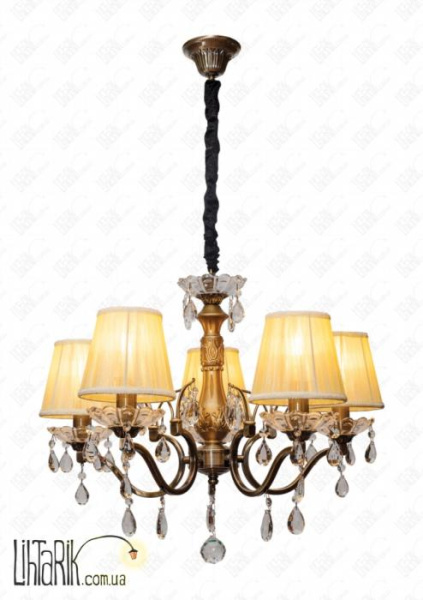 Бронзовая люстра с абажурами 755MK30111-5 AB