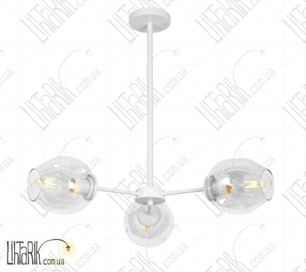 Levistella потолочна люстра 7526039-3 WH CL (7526039-3 WH+CL)