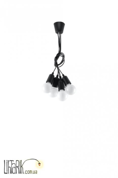 SOLLUX LIGHTING Светильник подвесной DIEGO 5 czarna SL.0574