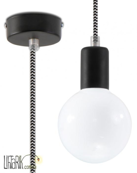 SOLLUX LIGHTING Светильник подвесной EDISON Czarno-Biaa SL.0157