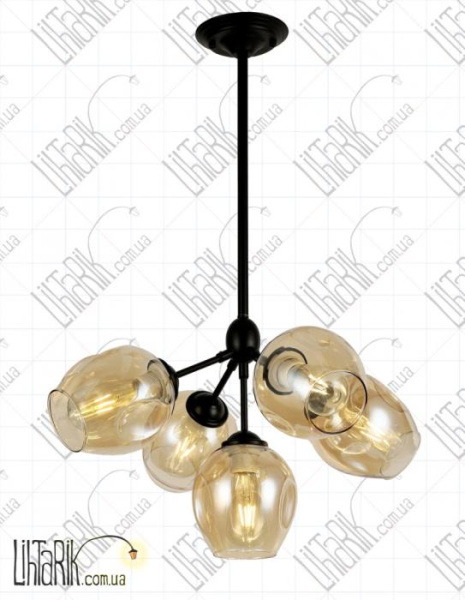 Levistella потолочная люстра 756LPR66005-5 BK BR (756LPR66005-5 BK+BR)