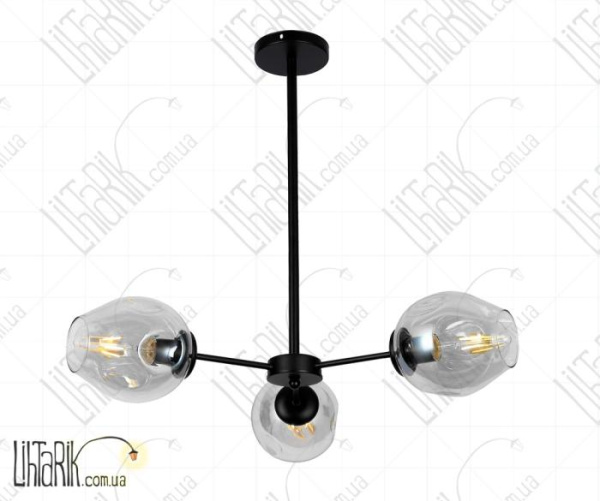Levistella потолочна люстра 7526039-3 BK CL (7526039-3 BK+CL)