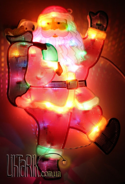 Светодиодное панно "Дед Мороз" 35x30см (20865)